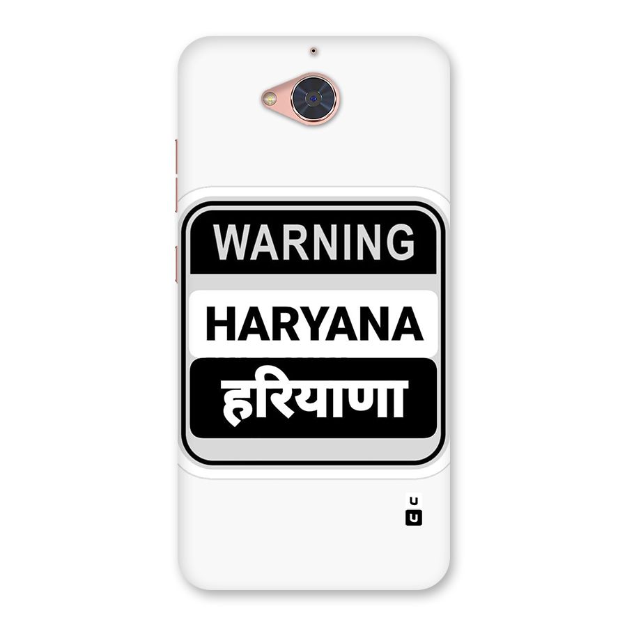 Haryana Warning Back Case for Gionee S6 Pro