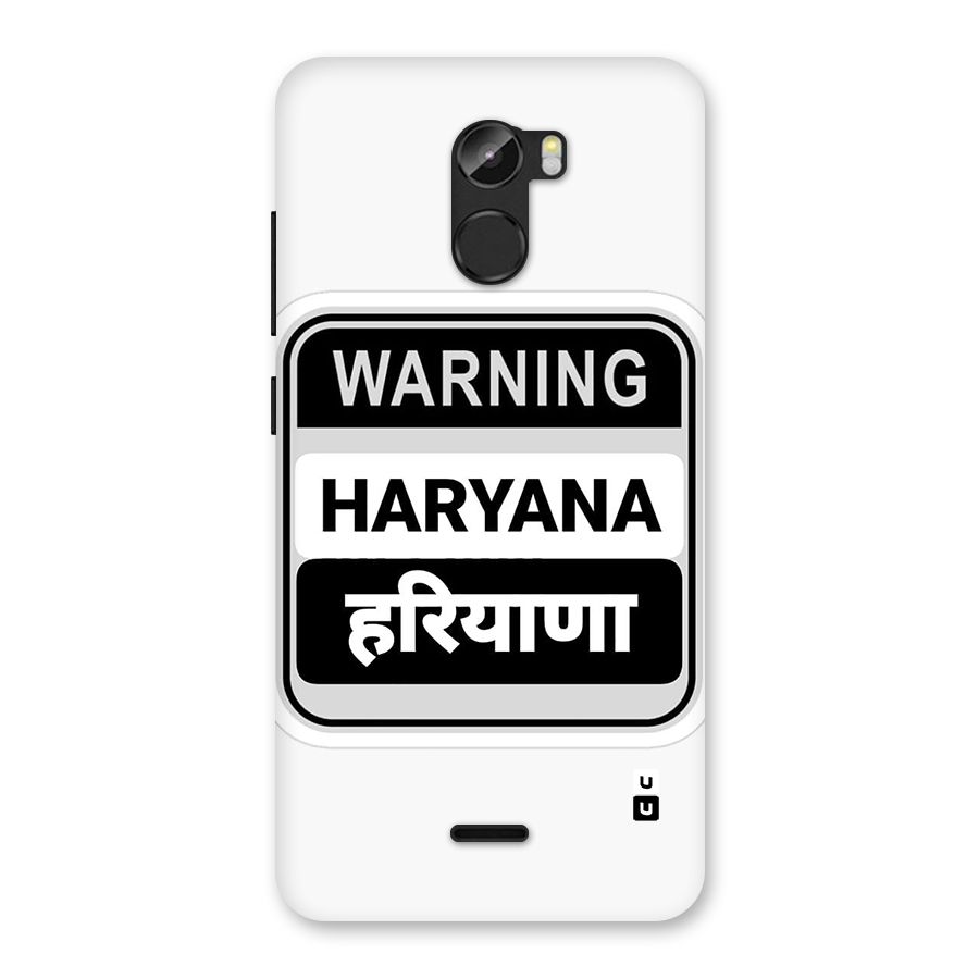Haryana Warning Back Case for Gionee X1