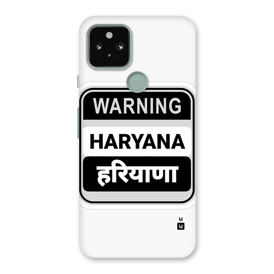Haryana Warning Back Case for Google Pixel 5