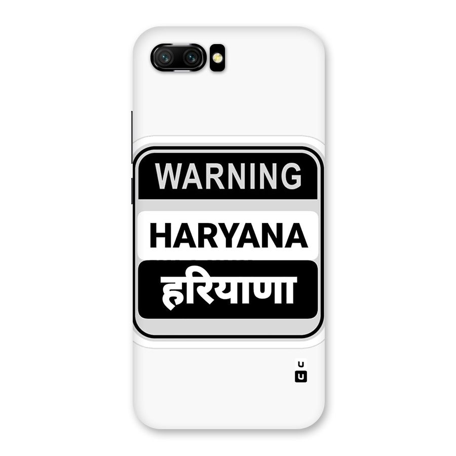 Haryana Warning Back Case for Honor 10