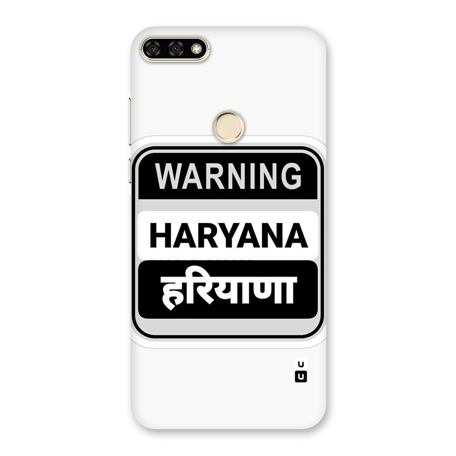 Haryana Warning Back Case for Honor 7A