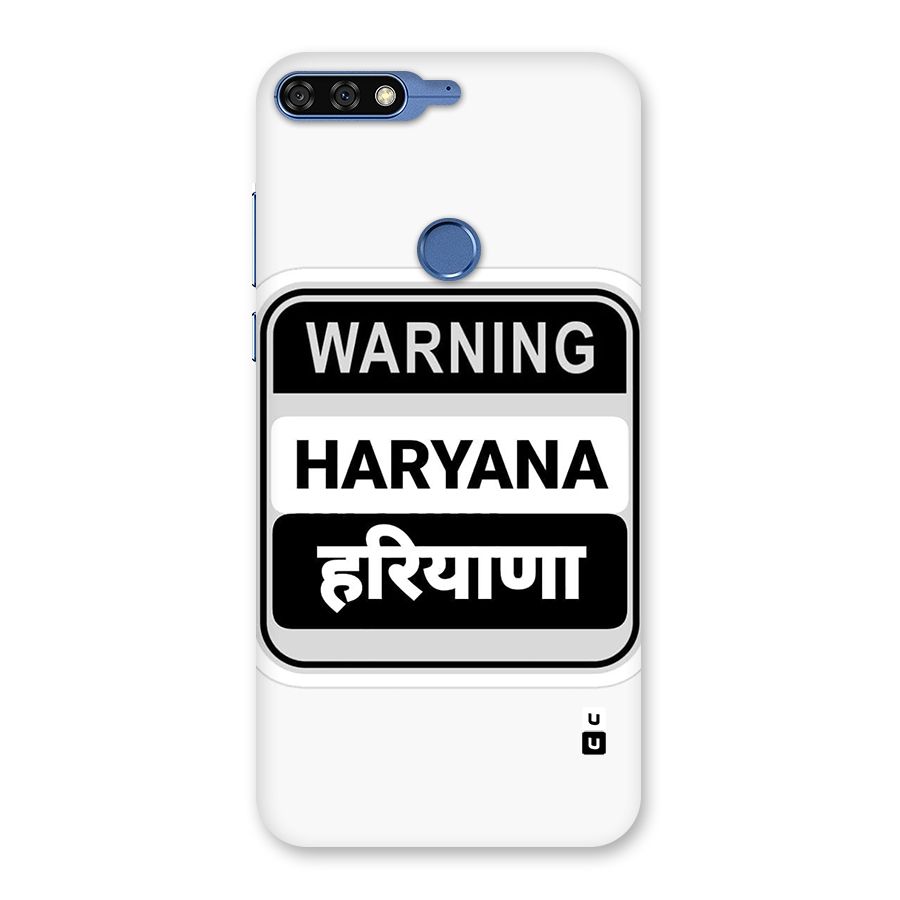 Haryana Warning Back Case for Honor 7C
