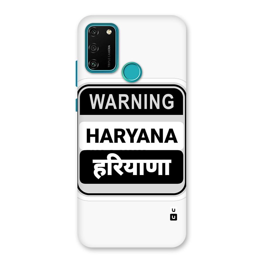 Haryana Warning Back Case for Honor 9A