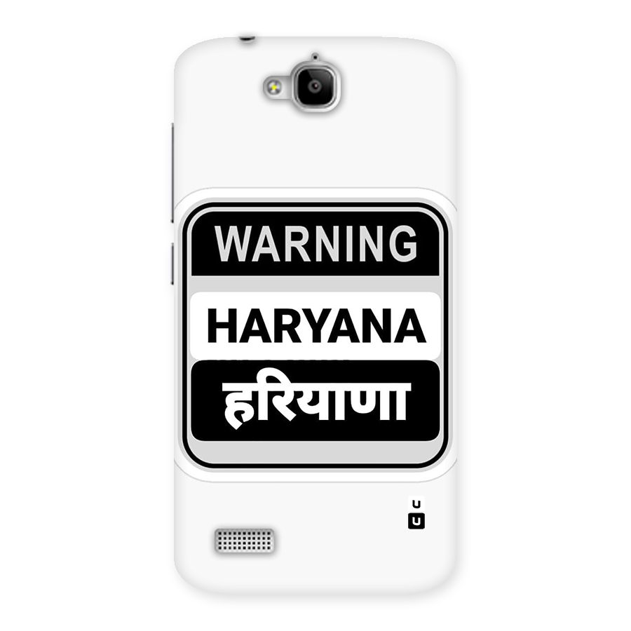 Haryana Warning Back Case for Honor Holly
