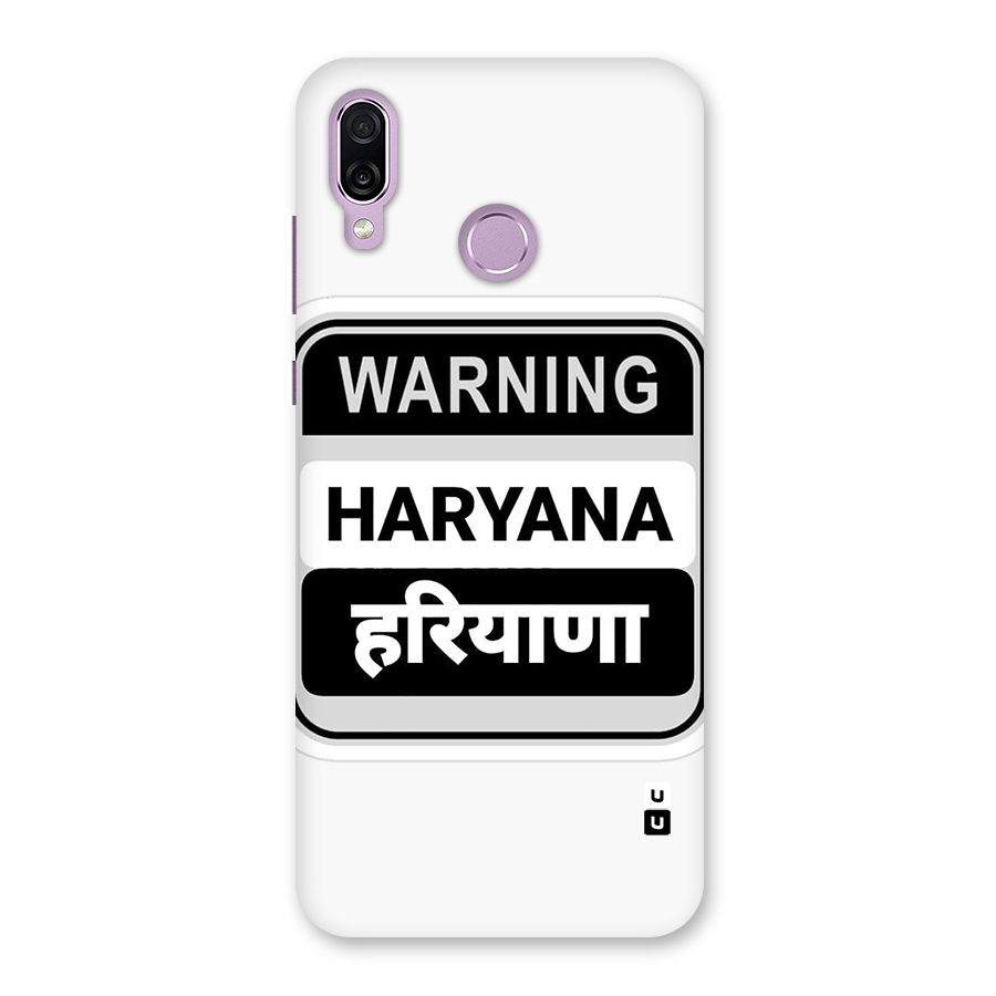 Haryana Warning Back Case for Honor Play