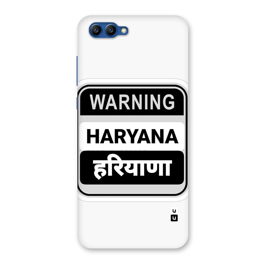 Haryana Warning Back Case for Honor View 10