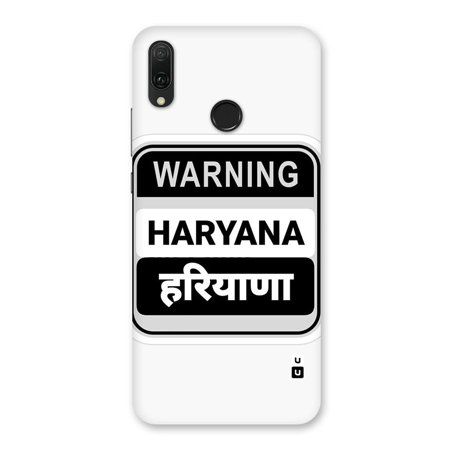 Haryana Warning Back Case for Huawei Y9 (2019)