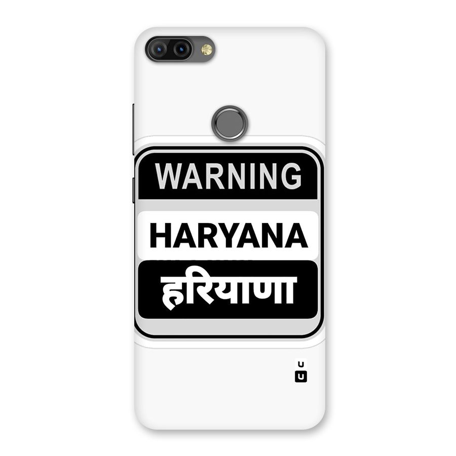 Haryana Warning Back Case for Infinix Hot 6 Pro