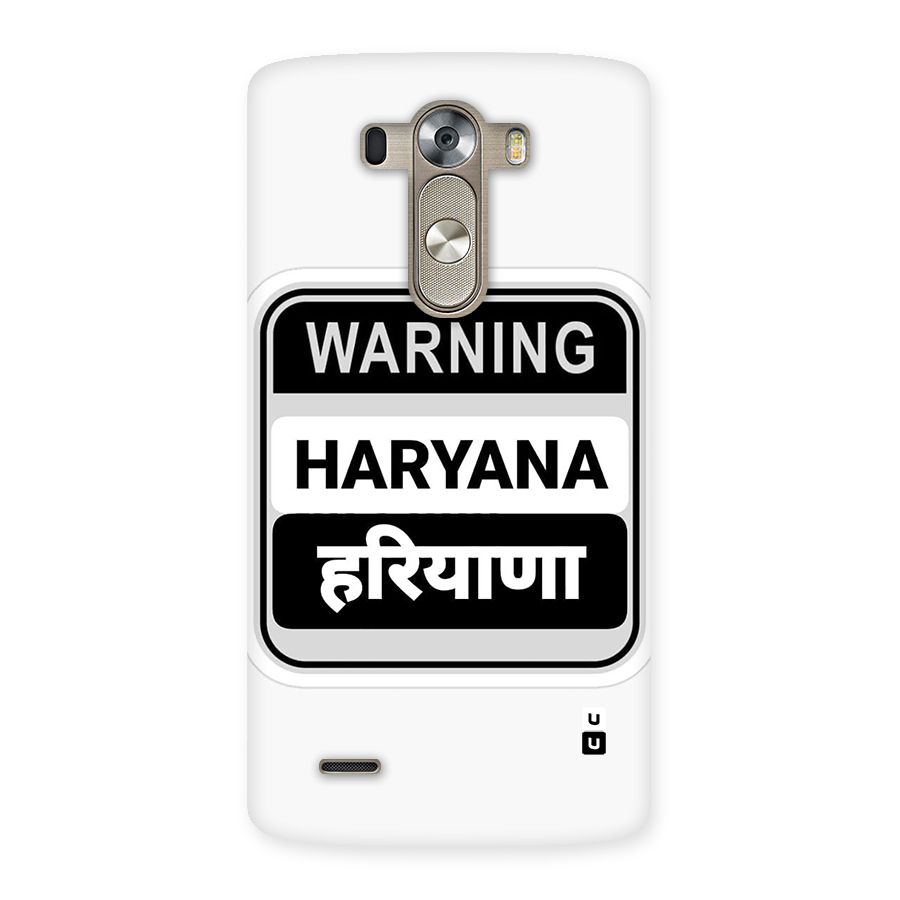 Haryana Warning Back Case for LG G3