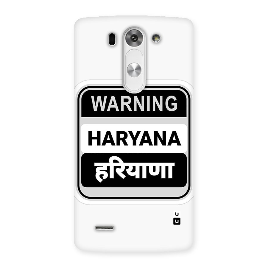 Haryana Warning Back Case for LG G3 Beat