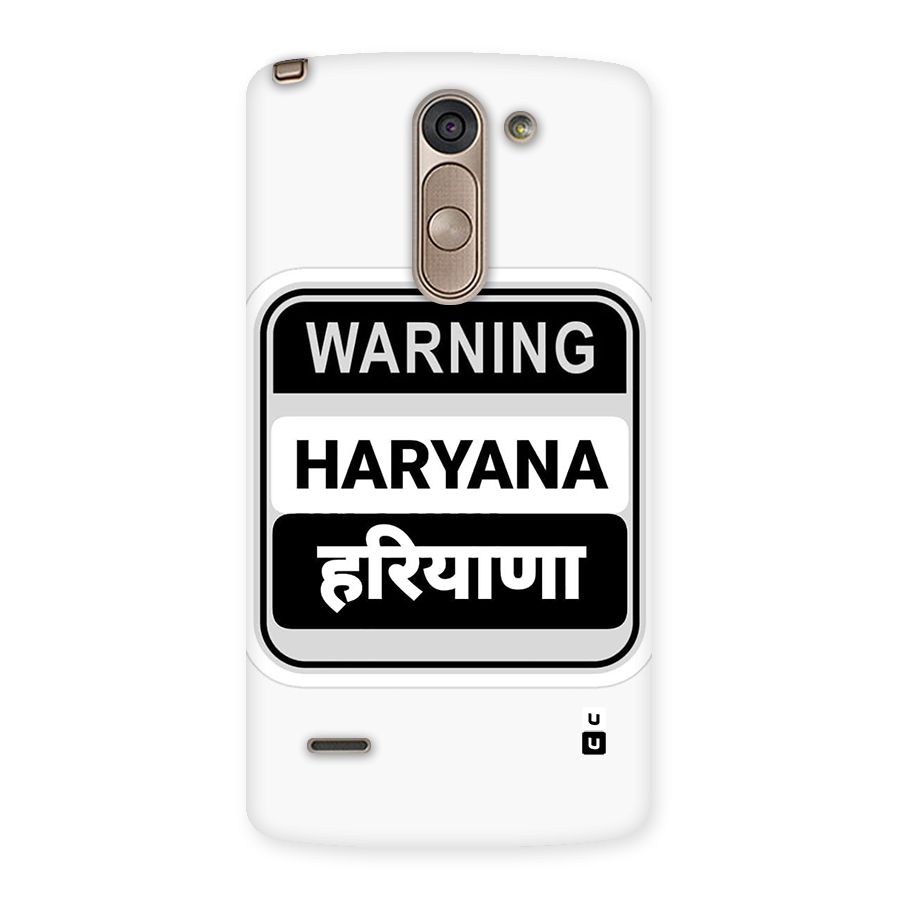 Haryana Warning Back Case for LG G3 Stylus