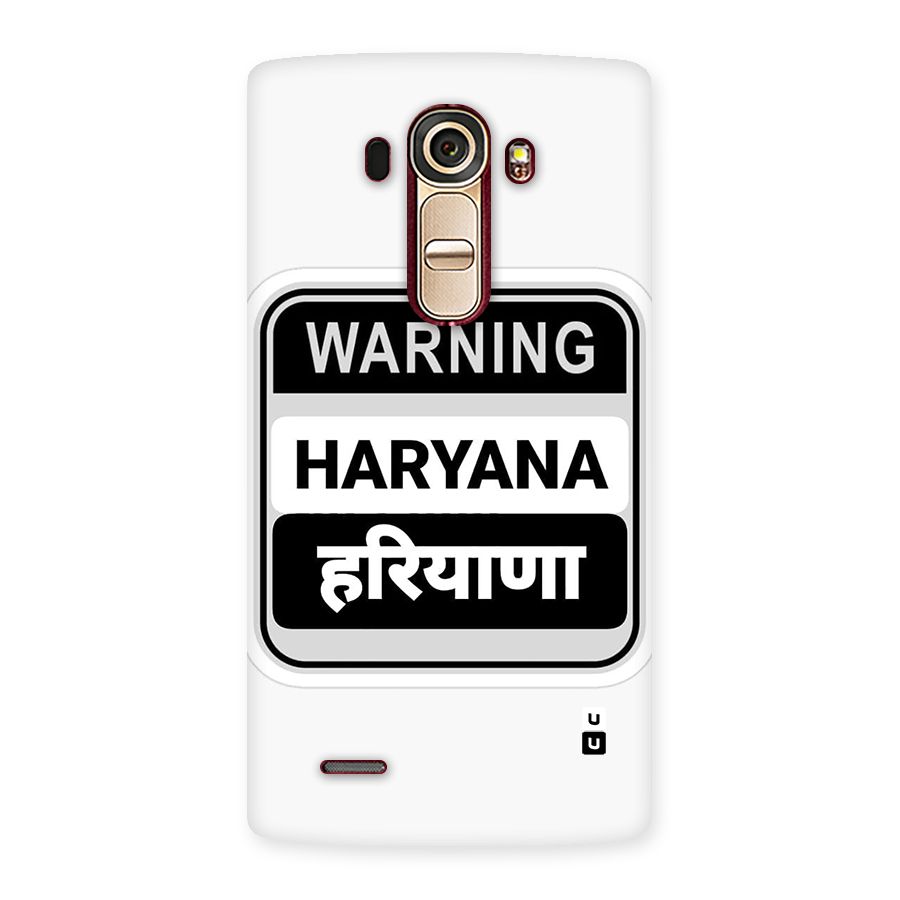 Haryana Warning Back Case for LG G4