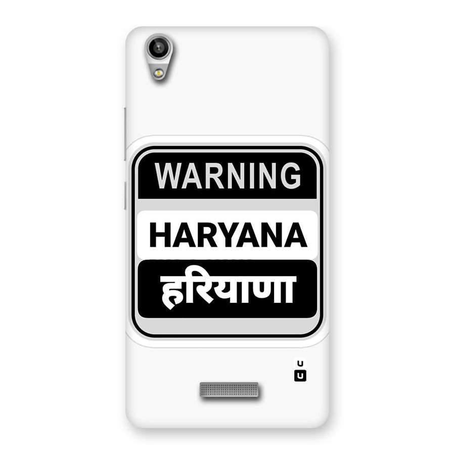 Haryana Warning Back Case for Lava Pixel V1