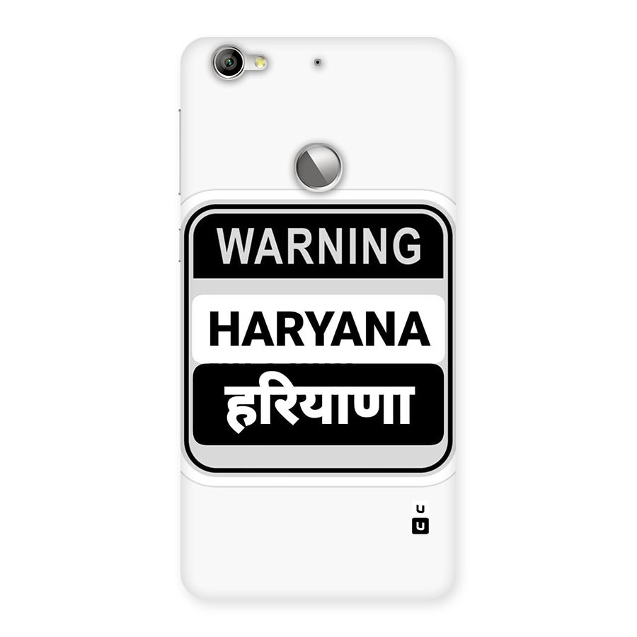 Haryana Warning Back Case for Le 1S