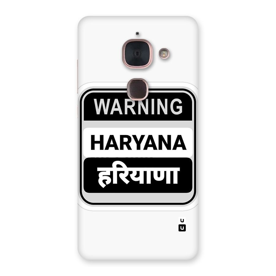 Haryana Warning Back Case for Le Max 2