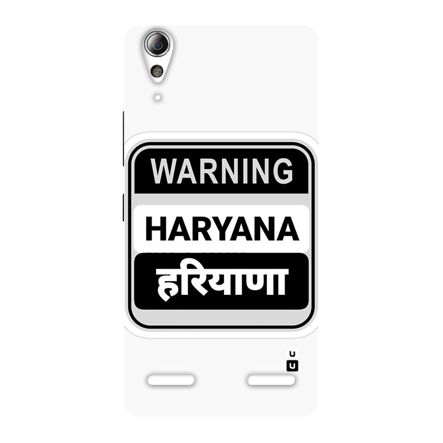 Haryana Warning Back Case for Lenovo A6000