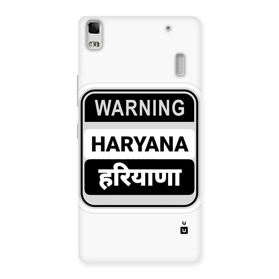 Haryana Warning Back Case for Lenovo A7000