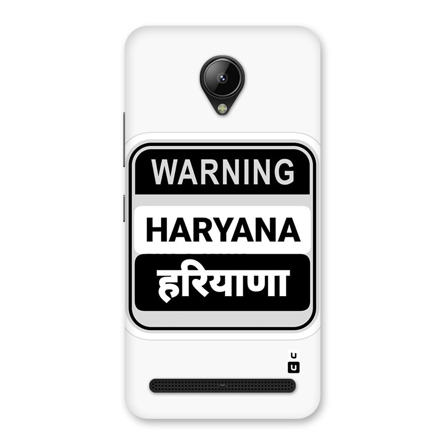 Haryana Warning Back Case for Lenovo C2
