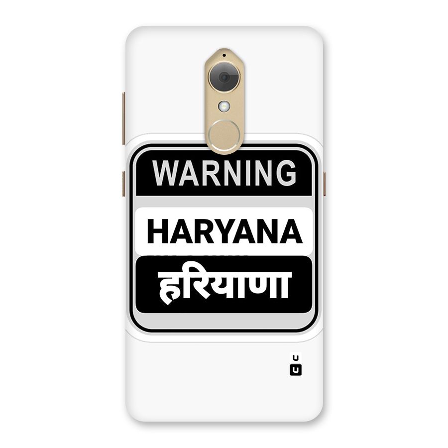 Haryana Warning Back Case for Lenovo K8