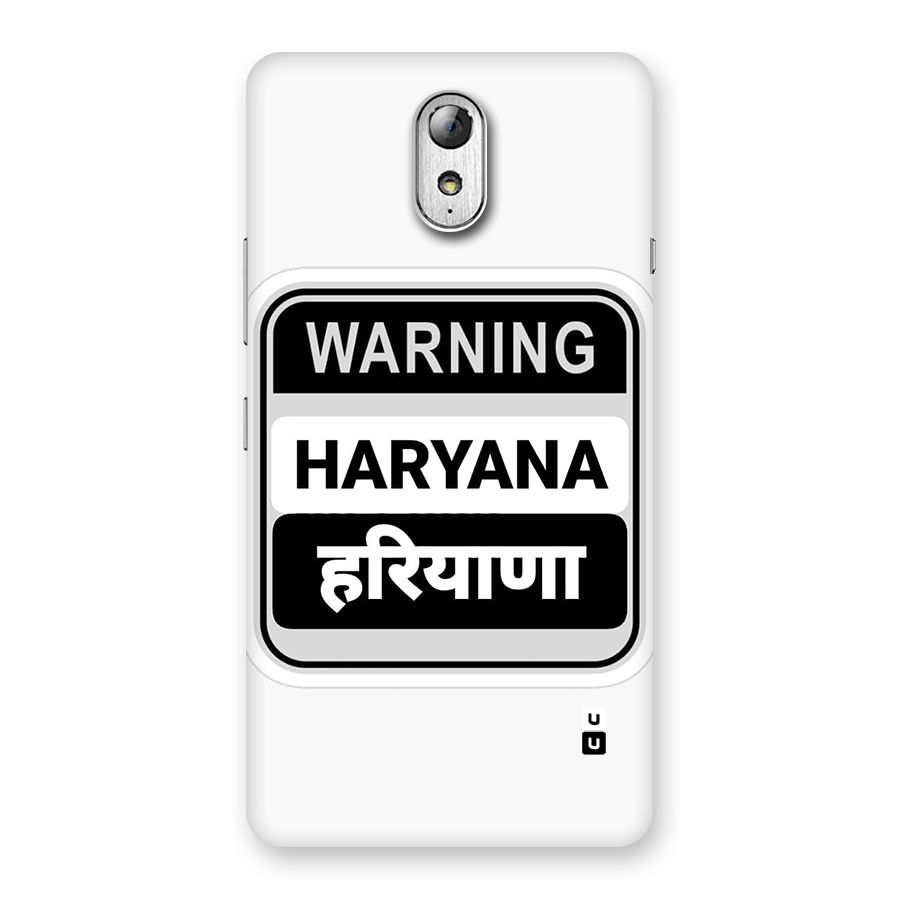 Haryana Warning Back Case for Lenovo Vibe P1M