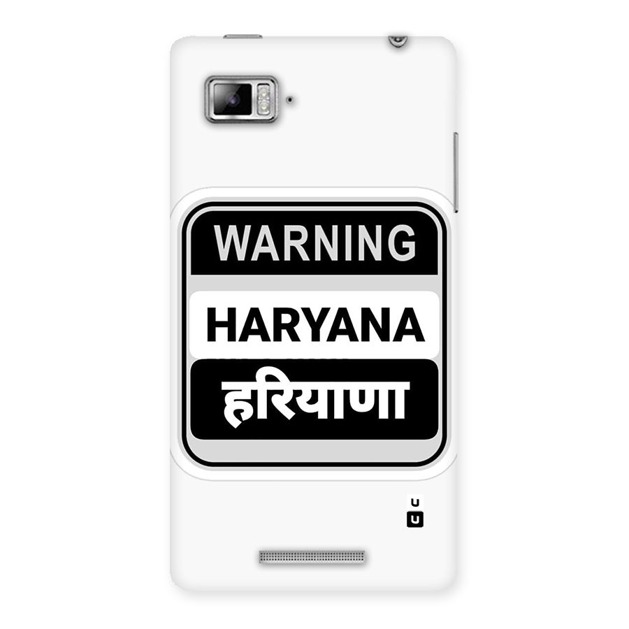 Haryana Warning Back Case for Lenovo Vibe Z K910