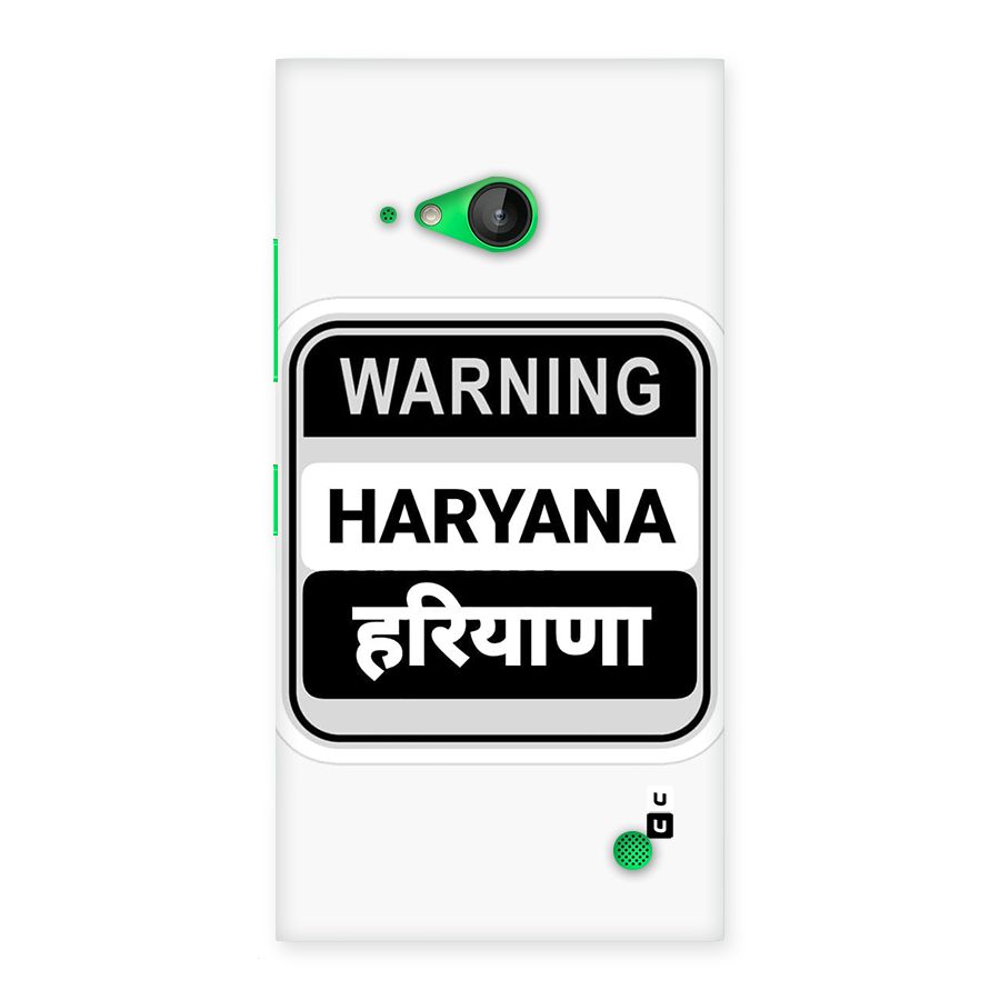 Haryana Warning Back Case for Lumia 730