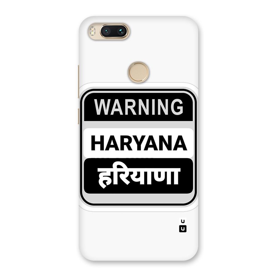 Haryana Warning Back Case for Mi A1