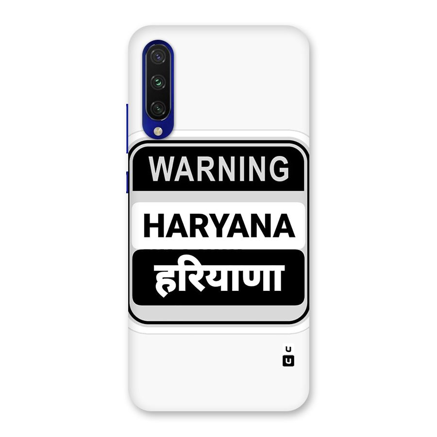 Haryana Warning Back Case for Mi A3
