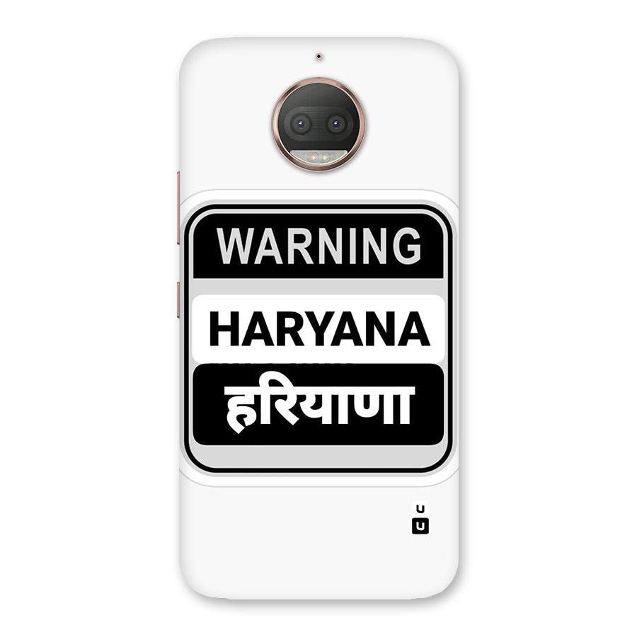 Haryana Warning Back Case for Moto G5s Plus