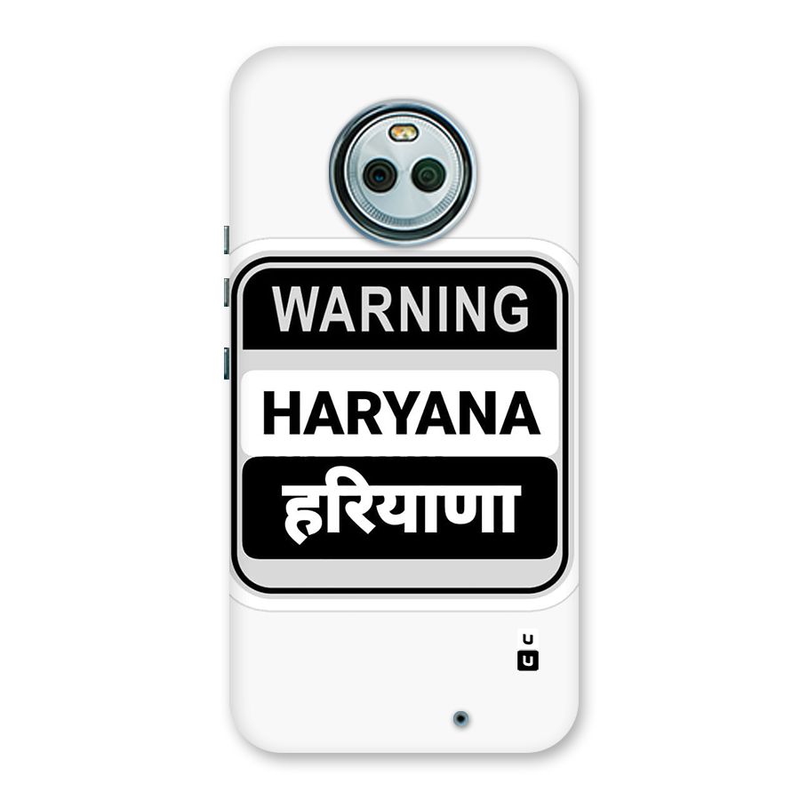 Haryana Warning Back Case for Moto X4