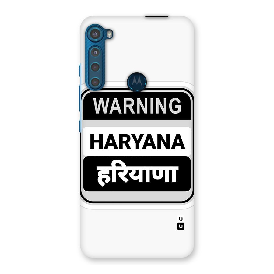 Haryana Warning Back Case for Motorola One Fusion Plus