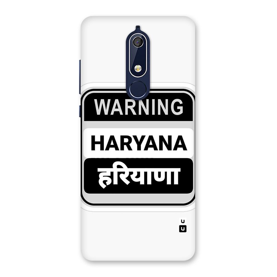 Haryana Warning Back Case for Nokia 5.1