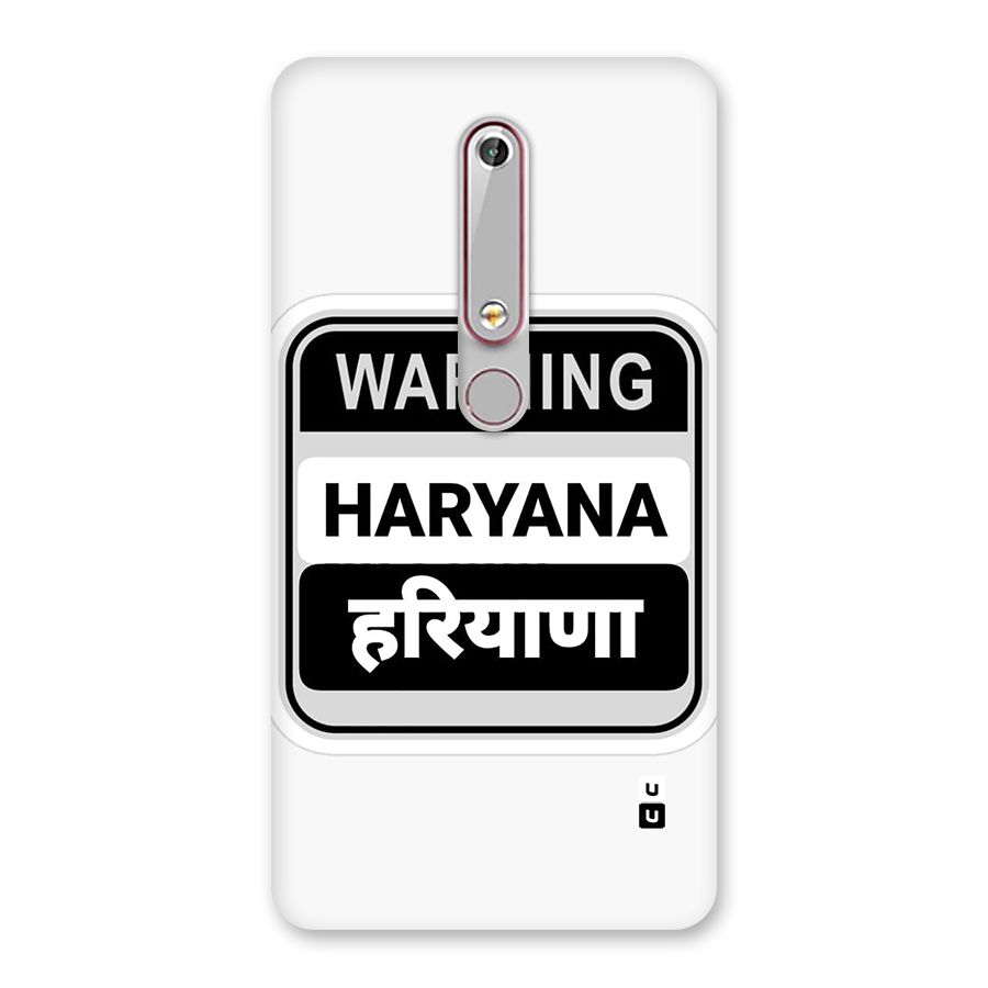 Haryana Warning Back Case for Nokia 6.1