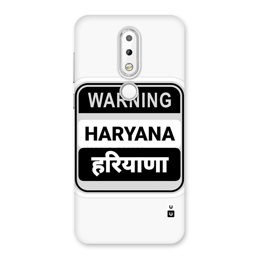 Haryana Warning Back Case for Nokia 6.1 Plus