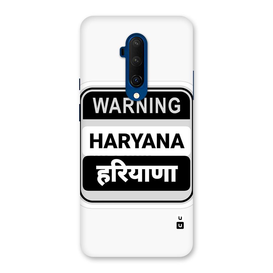 Haryana Warning Back Case for OnePlus 7T Pro