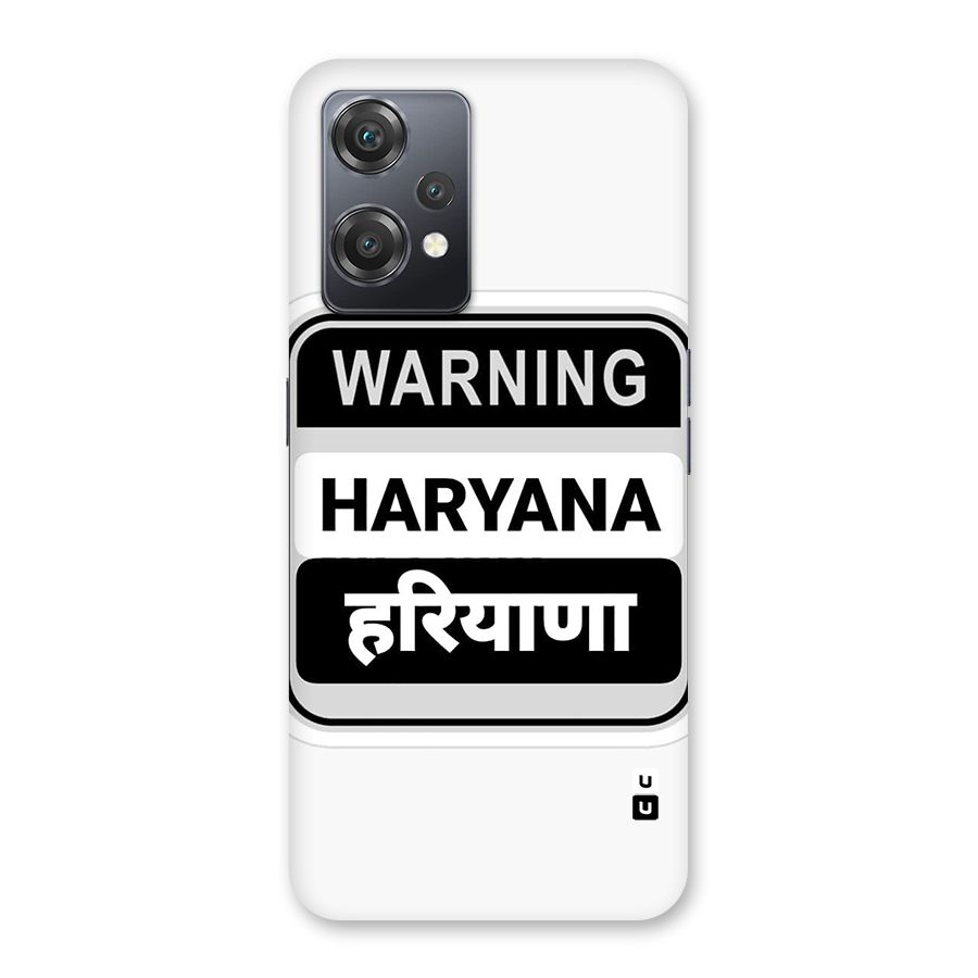 Haryana Warning Back Case for OnePlus Nord CE 2 Lite 5G