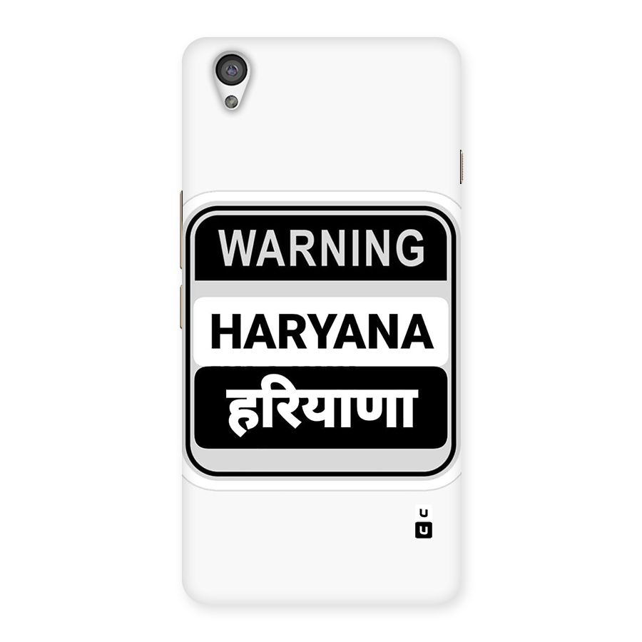 Haryana Warning Back Case for OnePlus X