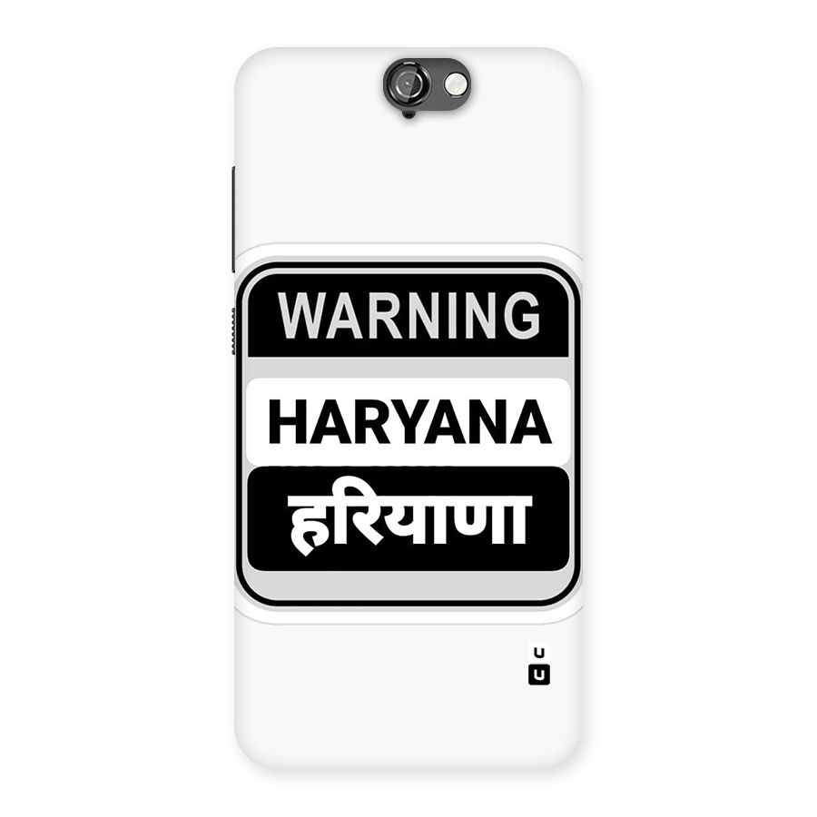 Haryana Warning Back Case for One A9