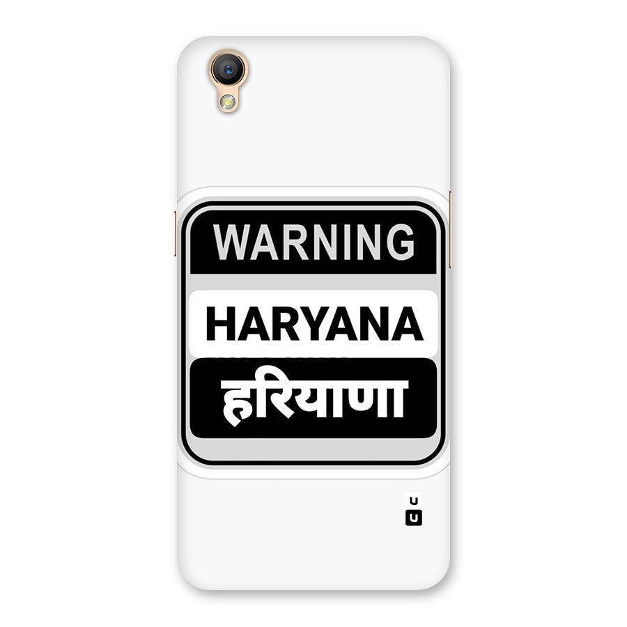 Haryana Warning Back Case for Oppo A37