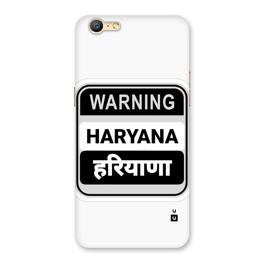 Haryana Warning Back Case for Oppo A39