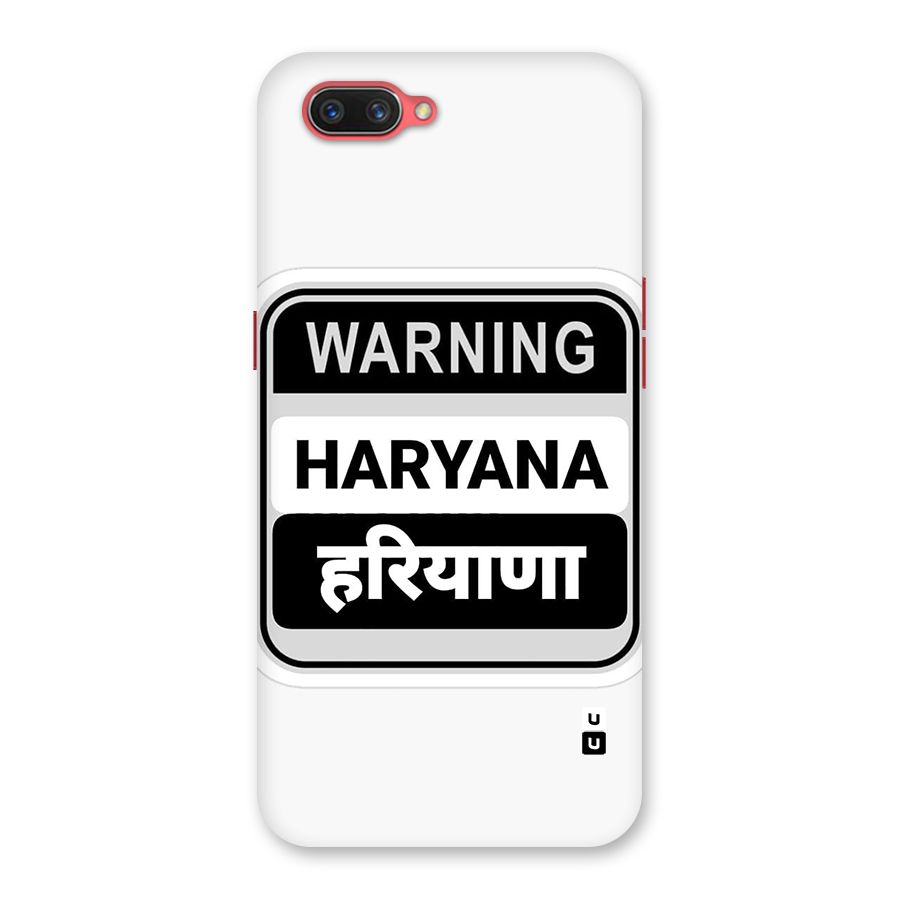 Haryana Warning Back Case for Oppo A3s