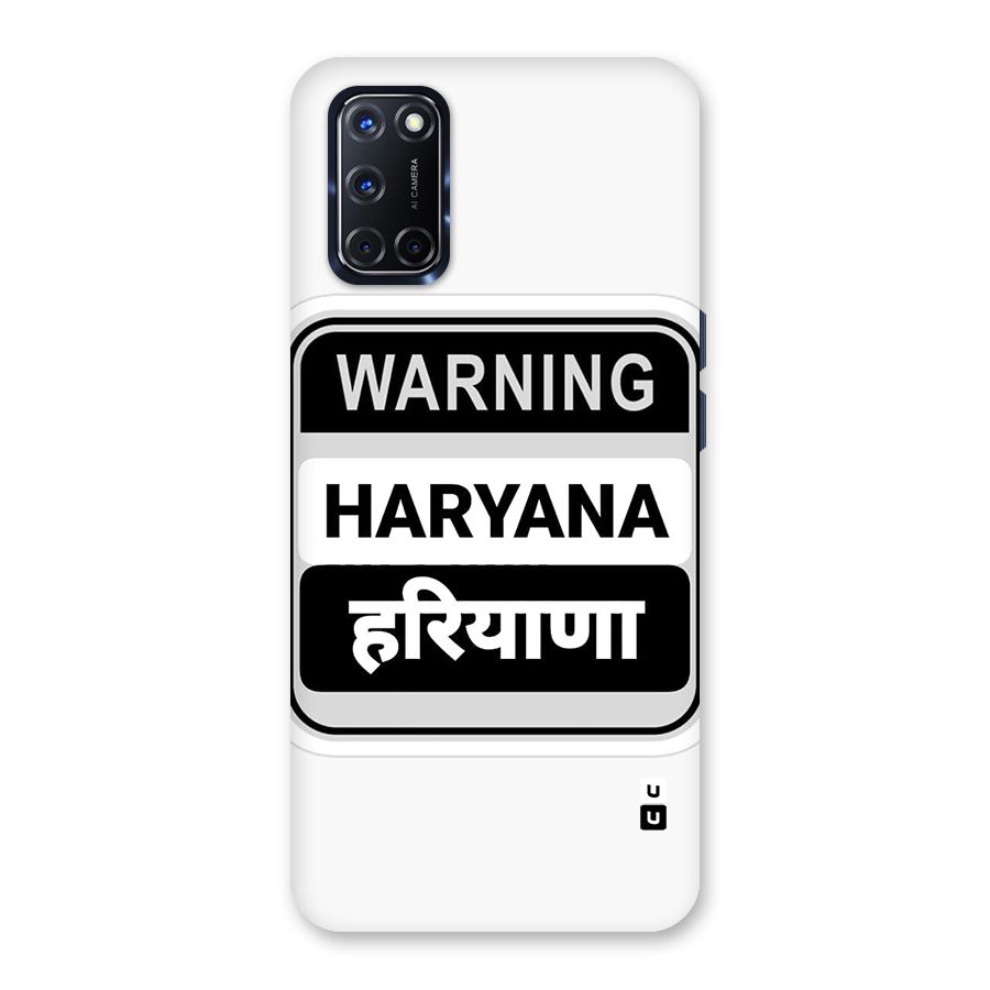 Haryana Warning Back Case for Oppo A52