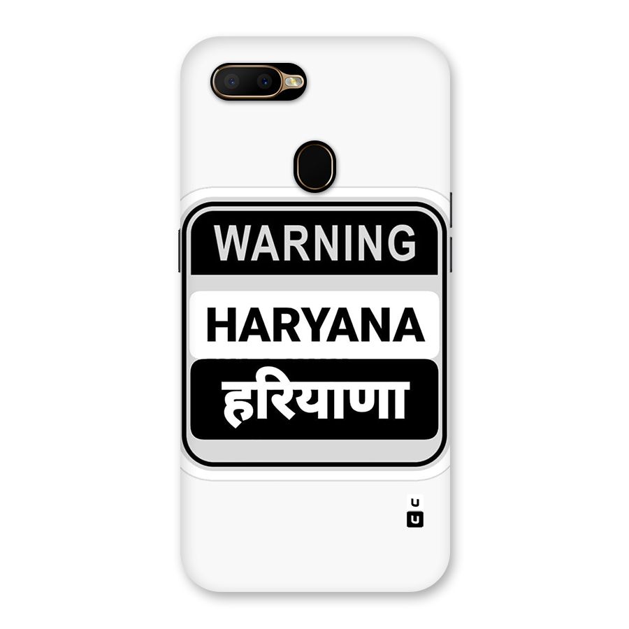 Haryana Warning Back Case for Oppo A5s