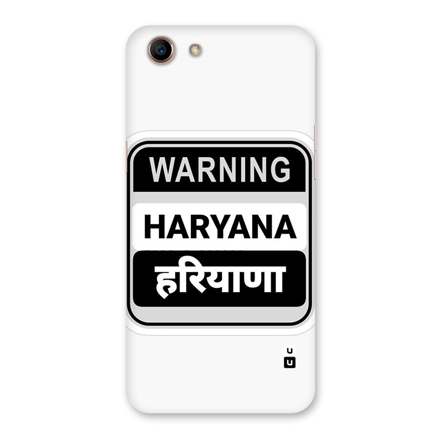 Haryana Warning Back Case for Oppo A83 (2018)
