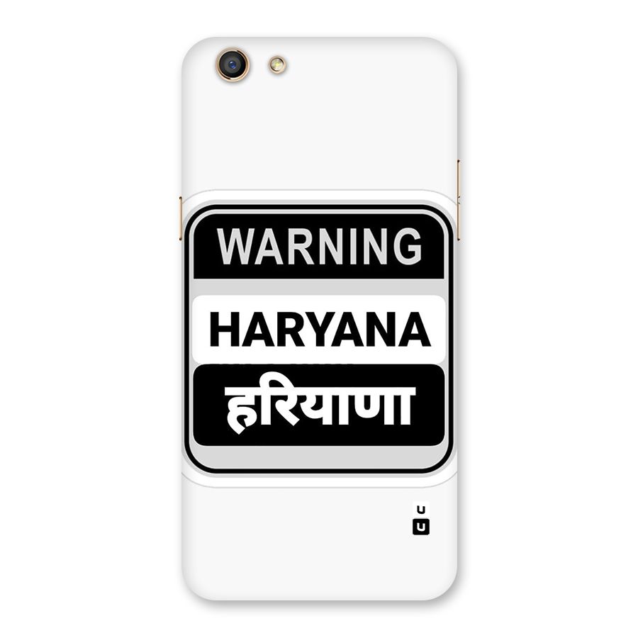 Haryana Warning Back Case for Oppo F3