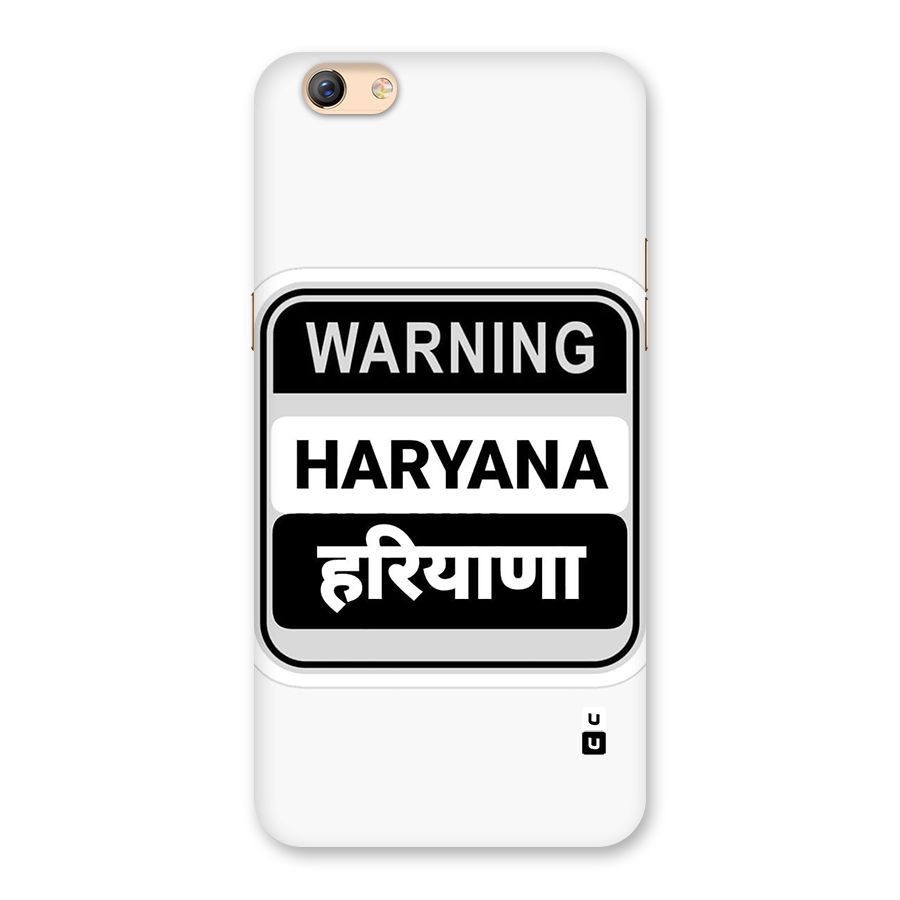 Haryana Warning Back Case for Oppo F3 Plus