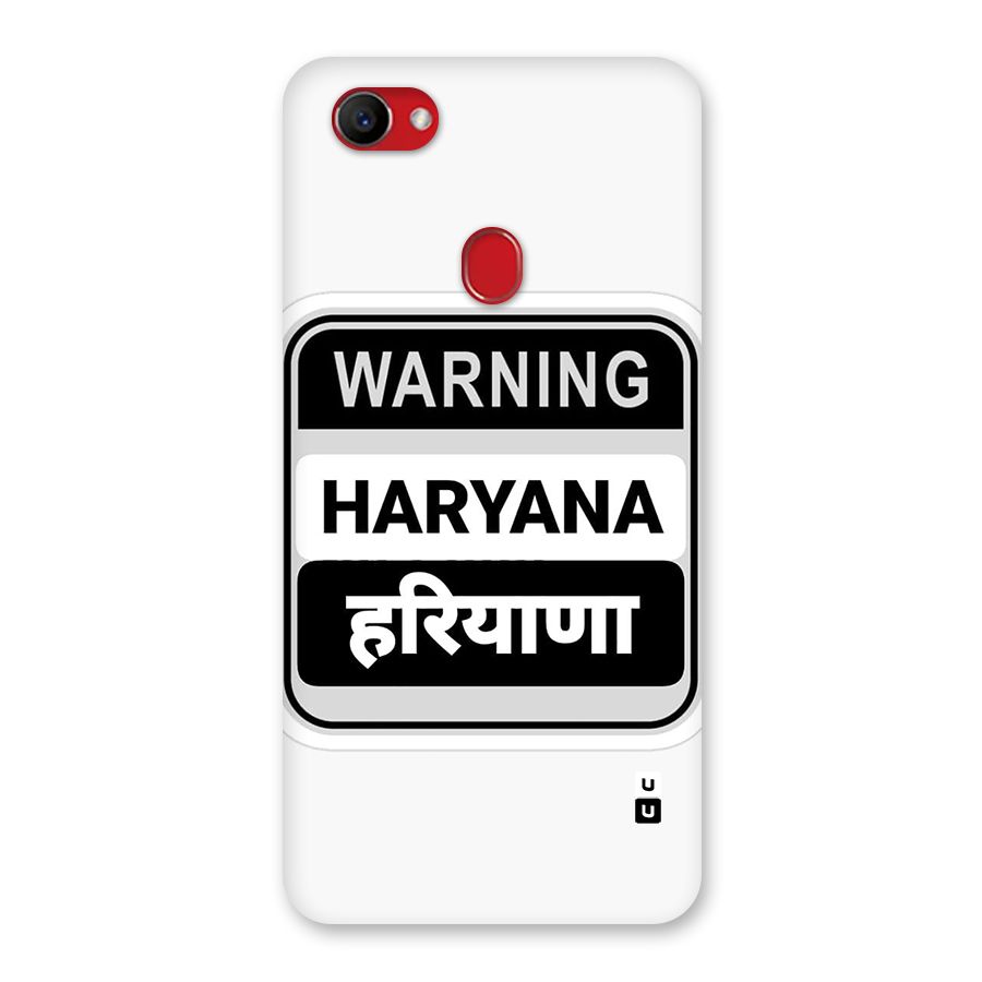 Haryana Warning Back Case for Oppo F7