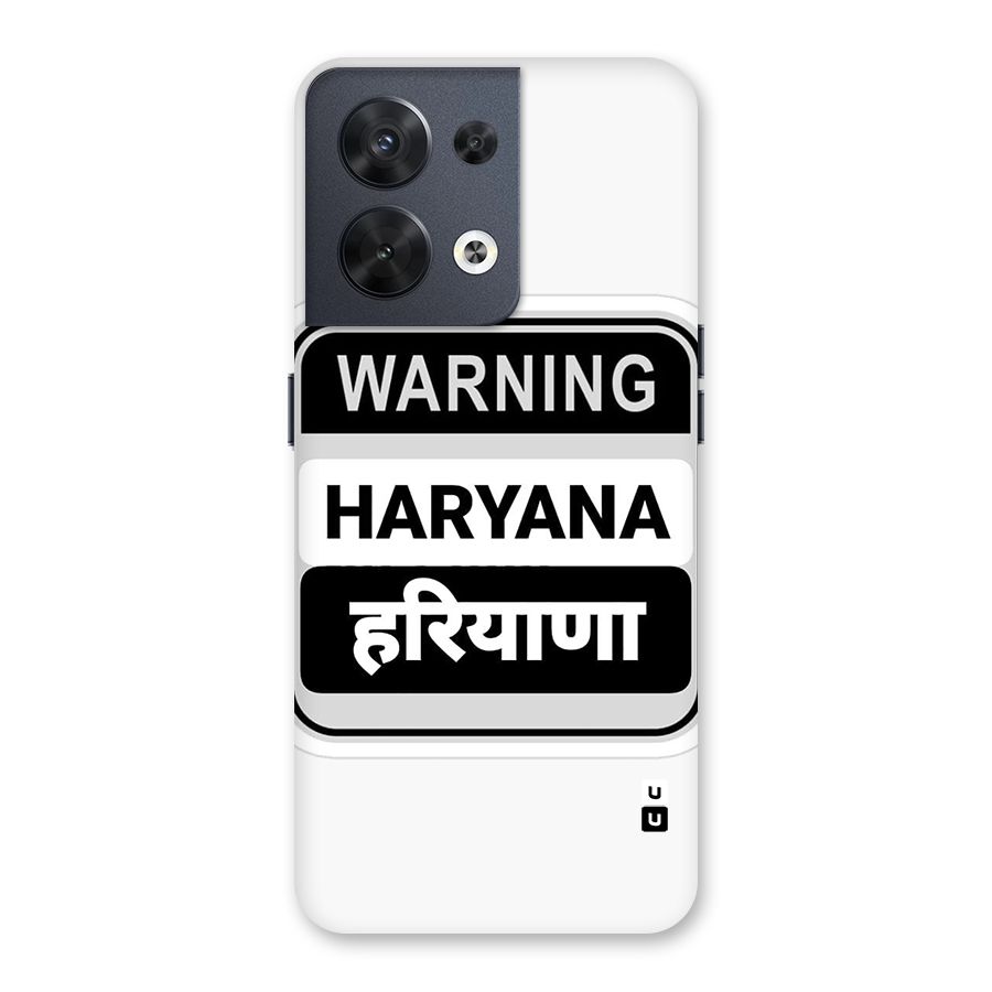 Haryana Warning Back Case for Oppo Reno8 5G