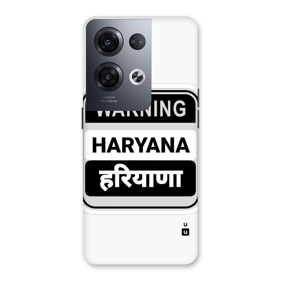 Haryana Warning Back Case for Oppo Reno8 Pro 5G