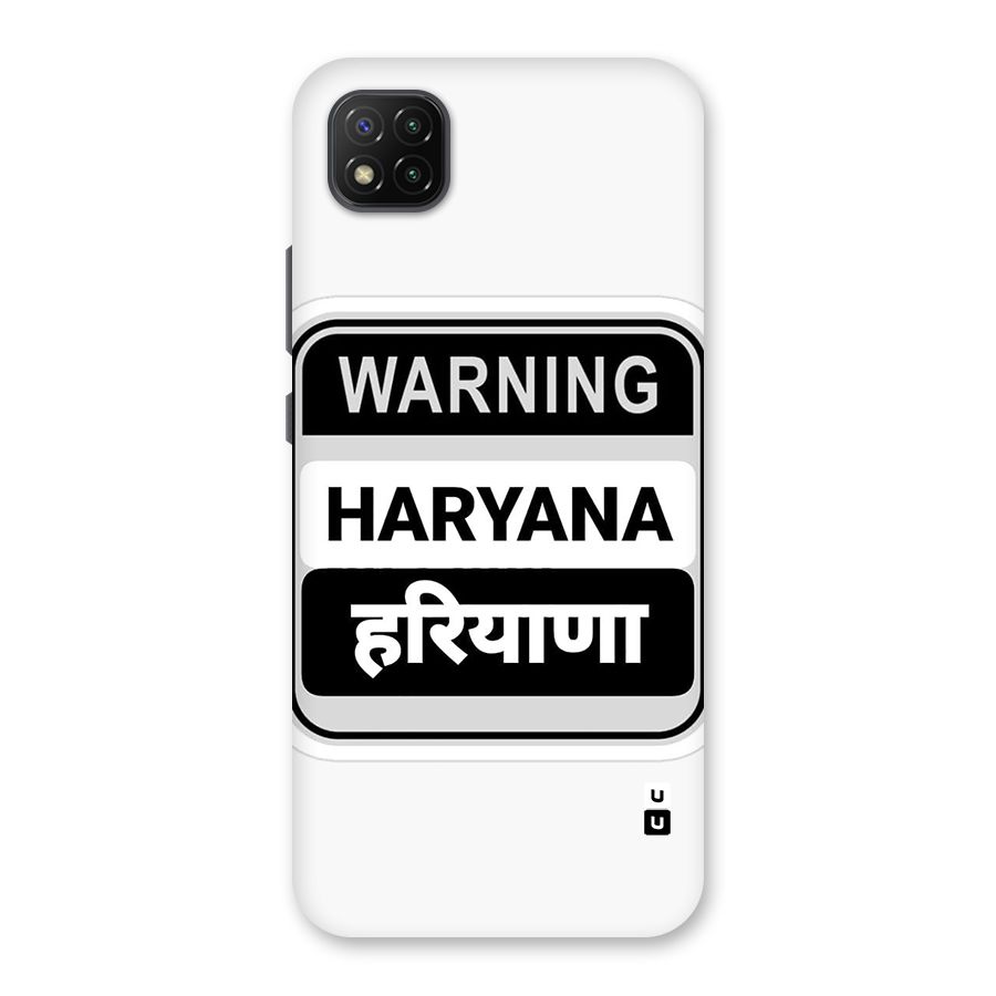 Haryana Warning Back Case for Poco C3